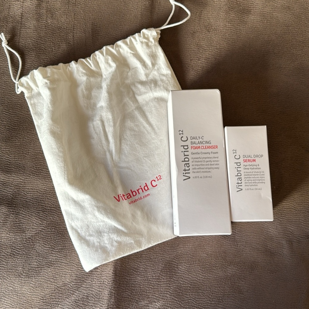 Vitabrid C12 ,Dual Drop Serum and Daily-C Foam Cleanser.